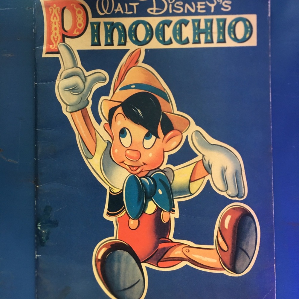 1939 Walt Disney's Pinocchio Coloring Book Vivid Colors Good Used Condition
